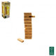 Jeu de la Tour Infernale En Bois Format Voyage 12 Cm Jeu d'Adresse À Empiler Enfants Et Adultes 36 Blocs - Dès 3 ans