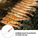 Spatule à Poisson et Fruits de Mer en Inox avec Manche Bois – 35 cm
