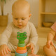 Tour À Empiler En Bois Pour Bébé Jouet Montessori et d'Eveil pour Motricité Fine Avec Modèle Animal Aléatoire - Dès 1 an