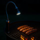 Lampe LED Barbecue avec Base Aimantée Tête Inclinable 360 Degrés Col Flexible 9 LEDs Blanches Pour Grill Camping Extérieur