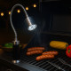 Lampe LED Barbecue avec Base Aimantée Tête Inclinable 360 Degrés Col Flexible 9 LEDs Blanches Pour Grill Camping Extérieur