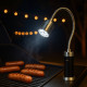 Lampe LED Barbecue avec Base Aimantée Tête Inclinable 360 Degrés Col Flexible 9 LEDs Blanches Pour Grill Camping Extérieur