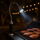 Lampe LED Barbecue avec Base Aimantée Tête Inclinable 360 Degrés Col Flexible 9 LEDs Blanches Pour Grill Camping Extérieur