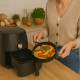 Moule Rond pour Air Fryer en Silicone Alimentaire 20 cm x 5 cm Résistant Antiadhésif et Réutilisable avec Poignées