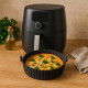 Moule Rond pour Air Fryer en Silicone Alimentaire 20 cm x 5 cm Résistant Antiadhésif et Réutilisable avec Poignées