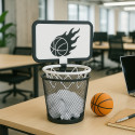 Mini Panier de Basket pour Bureau ou Chambre à Clipser sur Poubelle Jeu Amusant avec Ballon