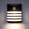 Applique Murale Solaire Extérieure Noire – Sans Fil avec Détecteur de Mouvement