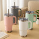 Mug Thermique Inox 1200ml avec Paille et Couvercle Étanche