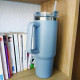 Mug Thermique Inox 1200ml avec Paille et Couvercle Étanche