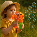 Pistolet à Bulles Poisson Clown Orange en Plastique avec 2 Recharges Idéal pour Enfants Jeu d'Extérieur Bubble Gun