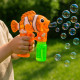 Pistolet à Bulles Poisson Clown Orange en Plastique avec 2 Recharges Idéal pour Enfants Jeu d'Extérieur Bubble Gun