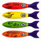 Set de 4 Torpilles Aquatiques Multicolore de Plongée Idéal pour la Piscine et Apprentissage Sous l'Eau