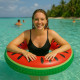 Bouée Gonflable Géante Forme Pastèque 80 cm Mulitcolore pour Enfants et Adultes Piscine ou Plage
