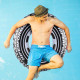 Bouée Gonflable Géante Forme Pneu 91 cm Noire Pour Enfants et Adultes pour Piscine ou Plage
