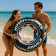 Bouée Gonflable Géante Forme Pneu 91 cm Noire Pour Enfants et Adultes pour Piscine ou Plage