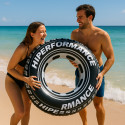Bouée Gonflable Géante Forme Pneu 91 cm Noire Pour Enfants et Adultes pour Piscine ou Plage