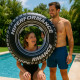 Bouée Gonflable Géante Forme Pneu 91 cm Noire Pour Enfants et Adultes pour Piscine ou Plage