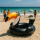 Bouée Gonflable Géante Forme Toucan 128 cm Mulitcolore avec Poignées pour Enfants et Adultes Piscine ou Plage