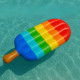 Bouée Gonflable Géante Forme Glace 107 cm Mulitcolore pour Enfants et Adultes Piscine ou Plage