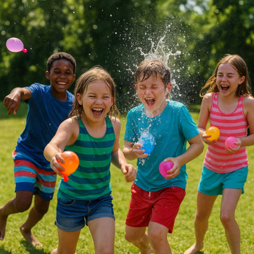 Lot de 111 Bombes à Eau avec Adaptateur de Robinet Remplissage Rapide Auto Fermeture pour Enfants