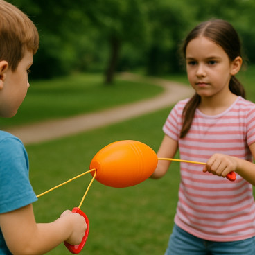 Jeu de Balle Jumbo Speed à Tirer Avec Longue Corde et Poignées pour Enfants et Adultes Jeu Ludique en Extérieur 
