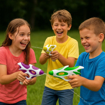 Pistolet à Eau Enfant Modèle Futuriste Longueur 20 cm Couleur Aléatoire pour Jeux de Plein Air et Batailles Aquatiques
