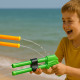 Pistolet à Eau Enfant Double Tube Longueur 42 cm Couleur Aléatoire pour Jeux de Plein Air et Batailles Aquatiques