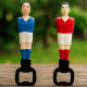 Décapsuleur Joueur de Babyfoot Couleur Rouge ou Bleu Modèle Compact et Original Accessoire Apéro Fun et Design