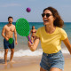 Set de Tennis de Plage 2 Raquettes en Plastique 50 cm avec 2 Balles en Mousse et Housse de Transport - Couleur Aléatoire