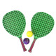 Set de Tennis de Plage 2 Raquettes en Plastique 50 cm avec 2 Balles en Mousse et Housse de Transport - Couleur Aléatoire