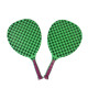 Set de Tennis de Plage 2 Raquettes en Plastique 50 cm avec 2 Balles en Mousse et Housse de Transport - Couleur Aléatoire