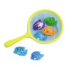 Jeu de Pêche pour Enfants avec Épuisette et 6 Poissons Colorés Idéal pour le Bain la Piscine ou les Jeux d'Eau en Extérieur