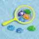 Jeu de Pêche pour Enfants avec Épuisette et 6 Poissons Colorés Idéal pour le Bain la Piscine ou les Jeux d'Eau en Extérieur