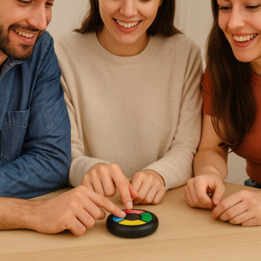 Jeu Électronique Memory Maze Portable avec Boutons Colorés pour Enfants et Adultes