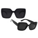 Lunettes de Soleil Femme Noires Square Marque Bois d'Orange Protection Indice 3 Élégante et Tendance