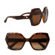 Lunettes de Soleil Femme Écailles Hexagonale Marque Bois d'Orange Protection Indice 3 Élégante et Tendance