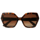 Lunettes de Soleil Femme Écailles Hexagonale Marque Bois d'Orange Protection Indice 3 Élégante et Tendance