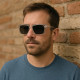 Lunettes de Soleil Homme Rectangle Double Pont Transparente Marque Sebastien Loeb Racing Protection Indice 3 Moderne et Confort