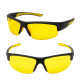 Lunettes de Soleil Sport Rectangle à Verres Teintés Jaunes Marque Juyar avec Branches Ajustés