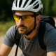 Lunettes de Soleil Sport Rectangle à Verres Teintés Jaunes Marque Juyar avec Branches Ajustés