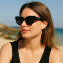 Lunettes de Soleil Femme Butterfly Noire Marque Free Spirit Protection Indice 3 Deisgn et Tendance