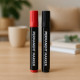 Lot de 2 Marqueurs Permanents Rouge et Noir pour Écriture et Marquage sur Toute Surface