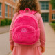 Sac à Dos Fille 27cm Rose Peluche Douce Modèle Couronne Princesse Idéal Maternelle et Sorties