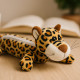 Trousse Panthère en Peluche 25 cm Fermeture Zippée Souple Idéale École Enfant ou Bureau