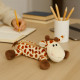 Trousse Girafe en Peluche 25 cm Fermeture Zippée Souple Idéale École Enfant ou Bureau