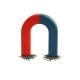 Magnet Bicolore en Forme de U 5 cm Rouge et Bleu Aimant Classique pour Jeux ou Décoration