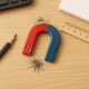 Magnet Bicolore en Forme de U 5 cm Rouge et Bleu Aimant Classique pour Jeux ou Décoration