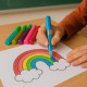 Pack de 6 Stylos Colle à Paillettes Couleurs Assorties Loisirs Créatifs Enfant et Scolaire
