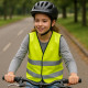 Veste Fluo Sans Manches Enfant Taille Unique 8 à 12 Ans avec Bandes Réfléchissantes 51 x 57 cm