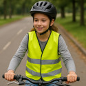 Veste Fluo Sans Manches Enfant Taille Unique 8 à 12 Ans avec Bandes Réfléchissantes 51 x 57 cm
